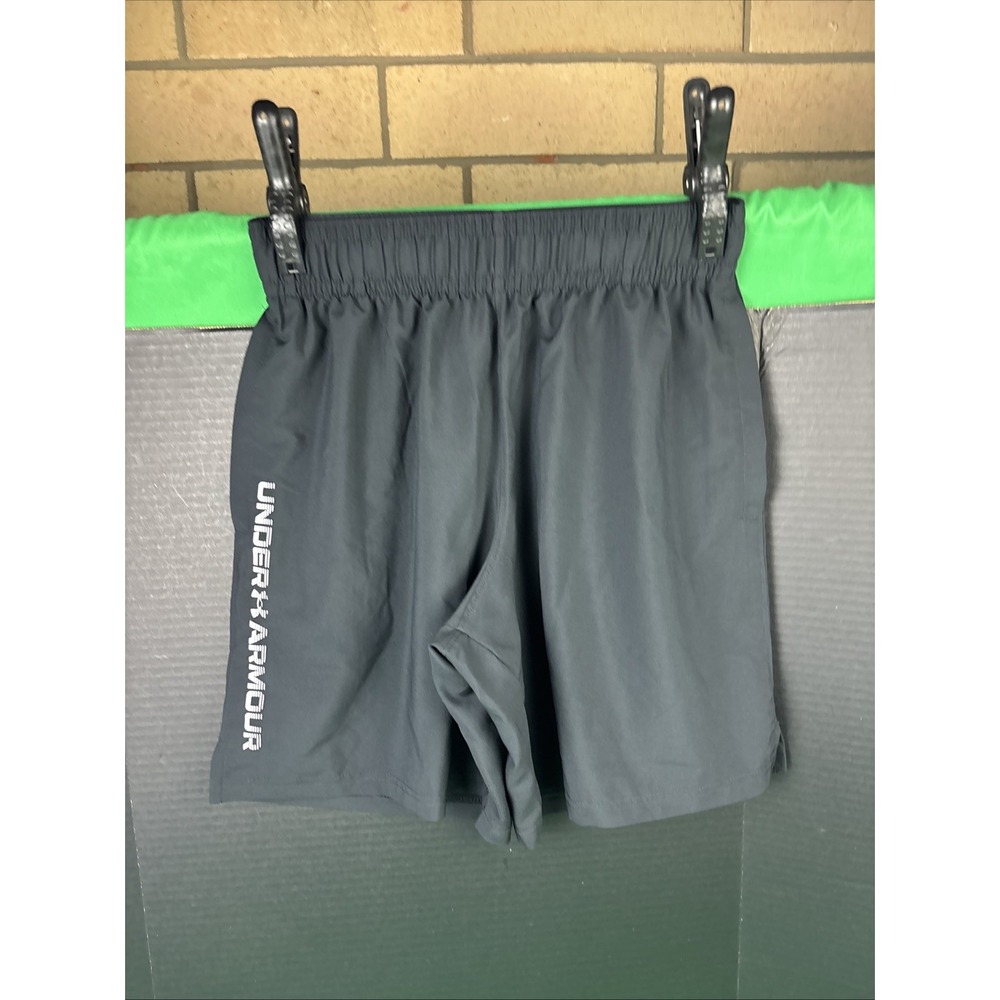 Under Armour Mens Woven Wordmark Athletic Shorts Black Small NWT